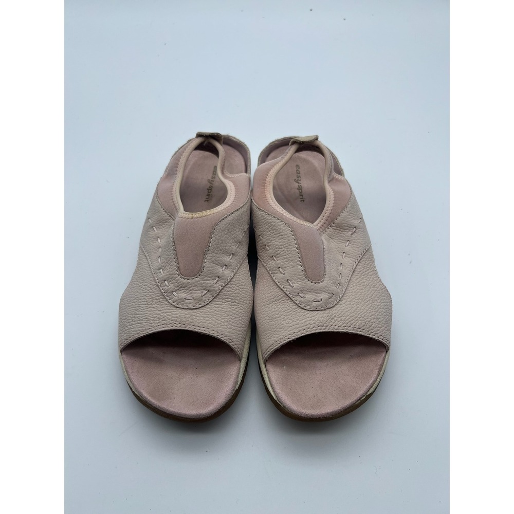 Easy Spirit Womens Blush Pink Leather Slingback Comfort Sandals Open Toe